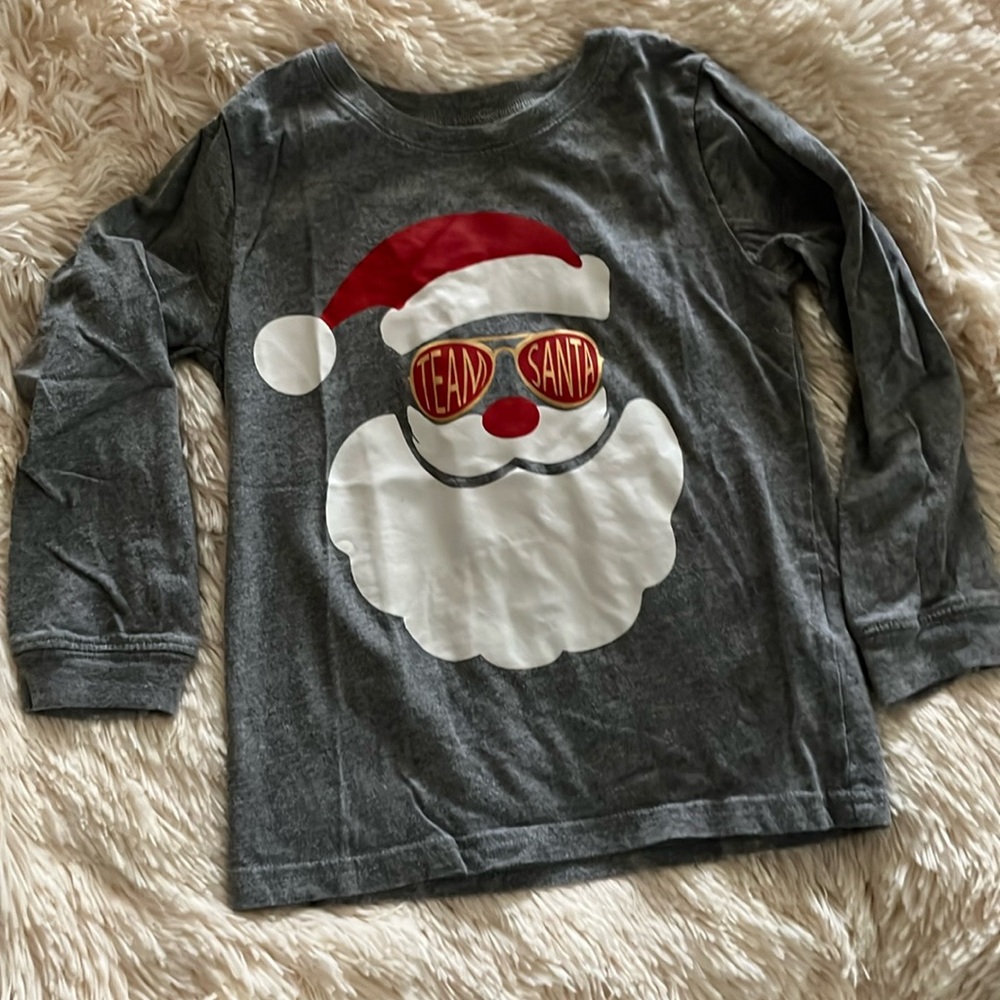 Carters team Santa shirt size 5t